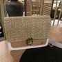 Personalised Amelia Straw Chain Brown Cross Body Bag, thumbnail 2 of 8