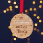 First Christmas Married Couple Wooden Tree Decoration, thumbnail 3 of 7