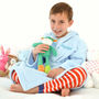 Personalised Twins Soft Child's Dressing Gowns In Blue, thumbnail 4 of 9