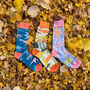 Unisex Socks Gift Set Of Three, thumbnail 1 of 9