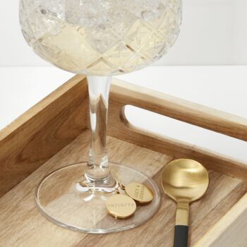 Personalised Gold Rim Cocktail Wine Glasses Twin Pack, 4 of 4