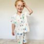 Boys Space Cotton Short Collared Pyjama Set, thumbnail 4 of 5