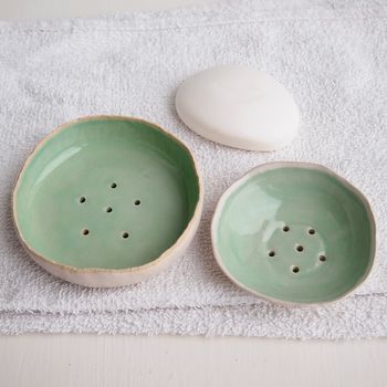 Handmade Turquoise Ceramic Soap Dish, 2 of 9