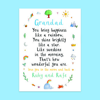 Personalised Dad Grandad Verse Card, 7 of 8