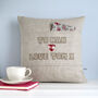 Personalised Linen Christmas Cushion With Pocket Gift, thumbnail 2 of 12