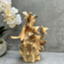 Hand Carved Wooden Nesting Birds Ornament, thumbnail 7 of 12