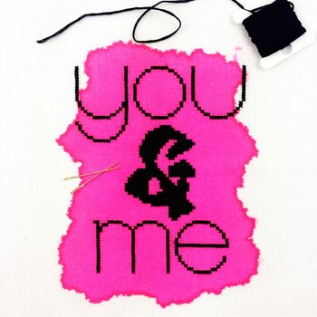 'You And Me' Modern Cross Stitch Mini Kit, 2 of 5