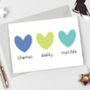 Personalised Sibling Heart Father's Day Card, thumbnail 3 of 7