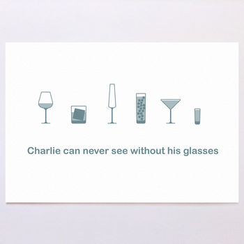Personalised Glasses Print, 5 of 6