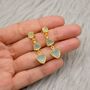 Aqua Chalcedony Multi Shape Stone 925 Silver Earrings, thumbnail 7 of 8