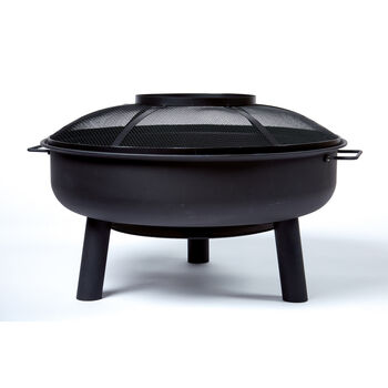 Large Metal Fire Pit With Fireguard, 3 of 5