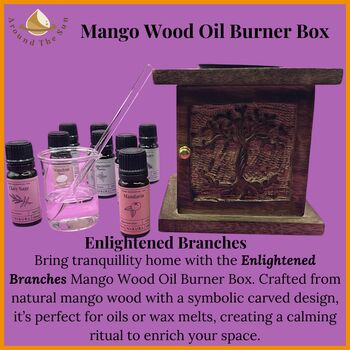 Enlightened Branches Mango Wood Oil Burner Box, 4 of 6