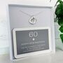 60th Birthday Sterling Silver Ring Necklace, thumbnail 3 of 7