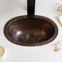 Solid Copper Undermount Or Vessel Sink For Kitchen And Bathroom, 400 Mm Diameter, thumbnail 2 of 9
