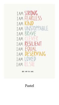 Personalised 'I Am' Strong Children's Affirmation Print, 4 of 8