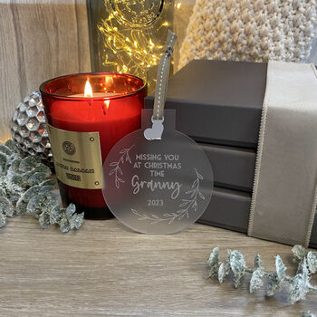 Personalised Silver Round Christmas Tree Dec 23, 4 of 11