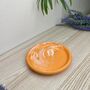 Orange Marbled Round Trinket Tray Dish, thumbnail 3 of 6