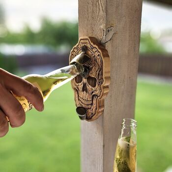 Handcrafted Magnetic Skull Wall Mounted Bottle Opener, 10 of 10