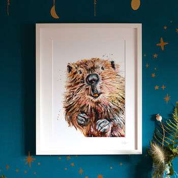 Inky Beaver Illustration Print, 3 of 9