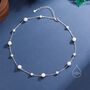 Mother Of Pearl Choker Necklace In Sterling Silver, thumbnail 1 of 9