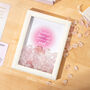 Rose Quartz Crystal Grid Framed Wall Art Gift, thumbnail 5 of 8