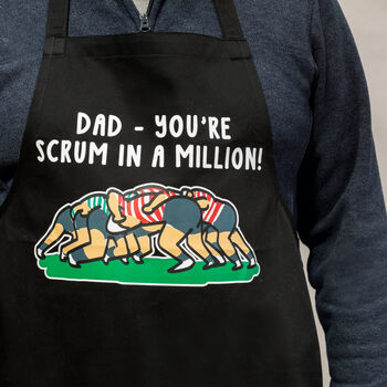 'Scrum In A Million' Rugby Apron For Dad, 3 of 3
