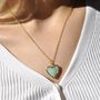 40th Birthday Gift For Her Amazonite Heart Pendant, thumbnail 2 of 6