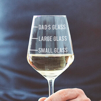 Personalised Dad's Measure Wine Glass, 2 of 6