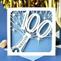 Champagne Bottle Personalised 100th Birthday Card, thumbnail 1 of 4