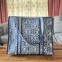 Block Print Quilted Tote Bag, Indian Print Handbag, thumbnail 1 of 11
