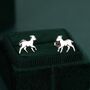 Baby Lamb Stud Earrings In Sterling Silver, thumbnail 1 of 12