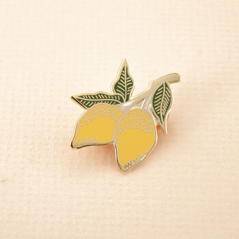 Lemon Enamel Pin Badge, 7 of 8