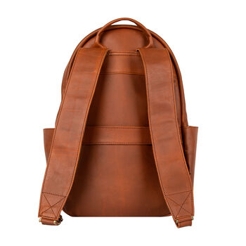 Personalised Brown Leather 16 Inch Macbook Backpack, 7 of 11