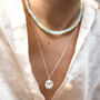 Amazonite And Silver Heart Layered Necklace Set, thumbnail 1 of 6