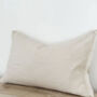 Stone Linen Cushion Cover, Frayed Edge 50 X 30cm, thumbnail 2 of 4