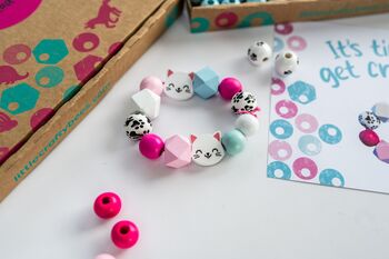 Personalised Kitten Wooden Bead Making Kit, 9 of 9