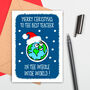 Best Teacher Christmas Card, thumbnail 1 of 2