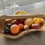 Huge Heavy 50–60cm Teak Wood Trug Bowl 5kg Fruit And Flower Holder, thumbnail 8 of 12