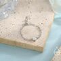 Sterling Silver Sparkly Cz Soft Chain Ring, thumbnail 2 of 12