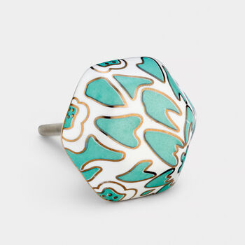 Blue And Green Moroccan Ceramic Cupboard Knobs, 4 of 8
