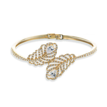 Rhodium, Gold Or Rose Gold Plated Deco Style Bracelet, 3 of 12