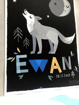 Wolf Personalised Name Print, 6 of 12