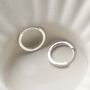 Sterling Silver Flat Huggies, thumbnail 4 of 12