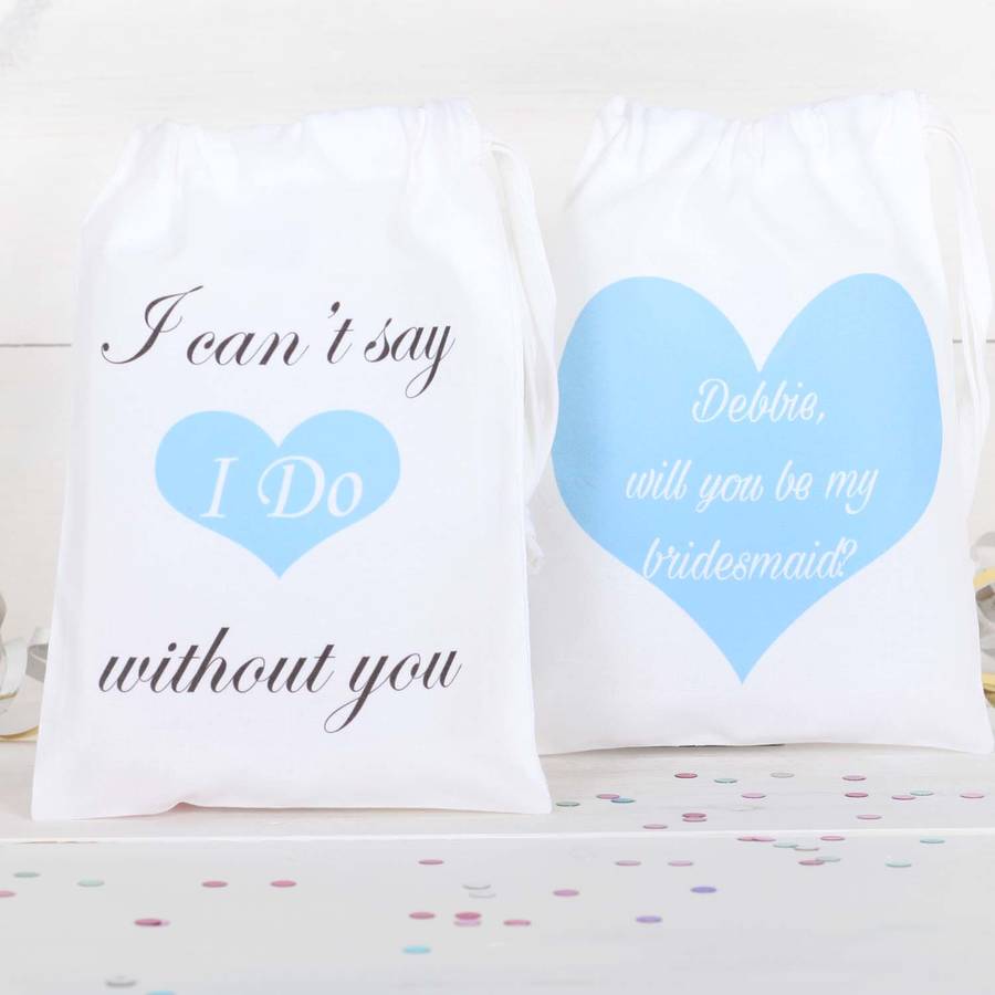 Will You Be My Bridesmaid Personalised Cotton Bag, 1 of 4