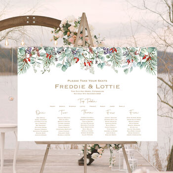 Christmas Festive Wedding Table Plan, 3 of 6