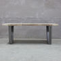 Woburn Reclaimed Wood Dining Table With Steel U Frame, thumbnail 3 of 7