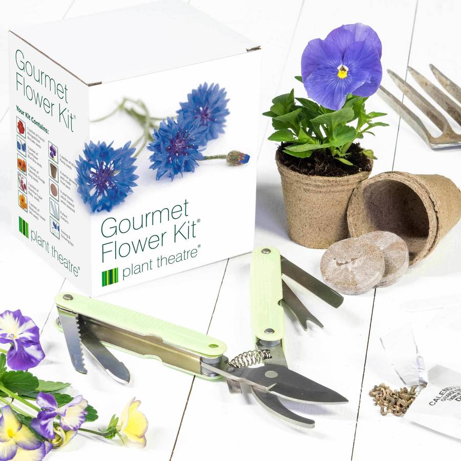 Gourmet Flower Kit And Gardeners Gadget By Plant Theatre
