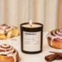 Cinnamon Bun Scented Candle – Valentine's Gift For Her | Cosy Home Gift | Dessert Candle, thumbnail 1 of 2