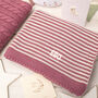 Personalised Fine Stripe Baby Blanket, thumbnail 1 of 10