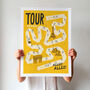 Grand Tour Cycling Art Poster, Gift For Cyclist, thumbnail 5 of 8